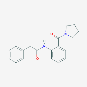 molecular formula C19H20N2O2 B495373 2-phenyl-N-[2-(1-pyrrolidinylcarbonyl)phenyl]acetamide 