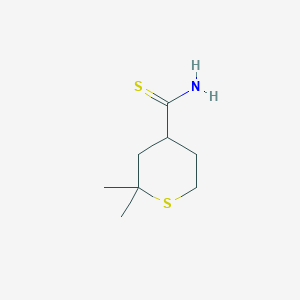 molecular formula C8H15NS2 B4953733 2,2-dimethyltetrahydro-2H-thiopyran-4-carbothioamide 