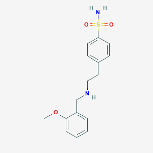 molecular formula C16H20N2O3S B495381 4-{2-[(2-Methoxybenzyl)amino]ethyl}benzenesulfonamide 