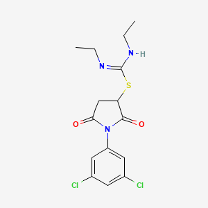 molecular formula C15H17Cl2N3O2S B4953819 [1-(3,5-dichlorophenyl)-2,5-dioxopyrrolidin-3-yl] N,N'-diethylcarbamimidothioate 