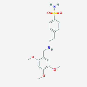 molecular formula C18H24N2O5S B495382 4-{2-[(2,4,5-Trimethoxybenzyl)amino]ethyl}benzenesulfonamide 