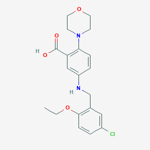 molecular formula C20H23ClN2O4 B495387 5-[(5-Chloro-2-ethoxybenzyl)amino]-2-(morpholin-4-yl)benzoic acid CAS No. 765925-00-6
