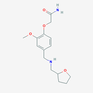 molecular formula C15H22N2O4 B495389 2-(2-Methoxy-4-{[(tetrahydro-2-furanylmethyl)amino]methyl}phenoxy)acetamide CAS No. 861508-00-1