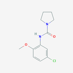 molecular formula C12H15ClN2O2 B495391 N-(5-chloro-2-methoxyphenyl)pyrrolidine-1-carboxamide 