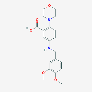 molecular formula C20H24N2O5 B495396 5-[(3,4-Dimethoxybenzyl)amino]-2-(4-morpholinyl)benzoic acid CAS No. 765933-43-5