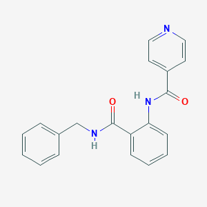 molecular formula C20H17N3O2 B495397 N-[2-(benzylcarbamoyl)phenyl]pyridine-4-carboxamide 