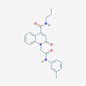 1-{[(3-METHYLPHENYL)CARBAMOYL]METHYL}-2-OXO-N-PROPYL-1,2-DIHYDROQUINOLINE-4-CARBOXAMIDE