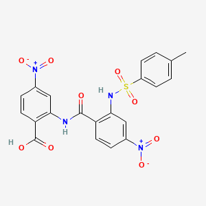 molecular formula C21H16N4O9S B4953979 2-[(2-{[(4-methylphenyl)sulfonyl]amino}-4-nitrobenzoyl)amino]-4-nitrobenzoic acid 