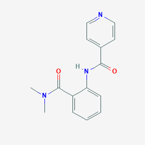 molecular formula C15H15N3O2 B495398 N-[2-(dimethylcarbamoyl)phenyl]pyridine-4-carboxamide 