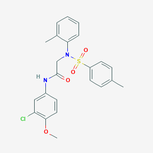 N~1~-(3-chloro-4-methoxyphenyl)-N~2~-(2-methylphenyl)-N~2~-[(4-methylphenyl)sulfonyl]glycinamide