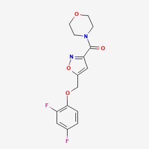 [5-[(2,4-Difluorophenoxy)methyl]-1,2-oxazol-3-yl]-morpholin-4-ylmethanone