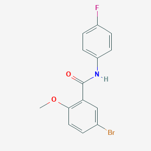 molecular formula C14H11BrFNO2 B495401 5-bromo-N-(4-fluorophenyl)-2-methoxybenzamide 