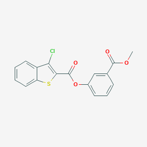 molecular formula C17H11ClO4S B495403 3-(Methoxycarbonyl)phenyl 3-chloro-1-benzothiophene-2-carboxylate 