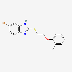 molecular formula C16H15BrN2OS B4954045 6-bromo-2-{[2-(2-methylphenoxy)ethyl]sulfanyl}-1H-benzimidazole CAS No. 331736-93-7