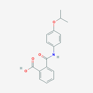 molecular formula C17H17NO4 B495409 2-[(4-Isopropoxyanilino)carbonyl]benzoic acid 