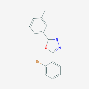 molecular formula C15H11BrN2O B495410 2-(2-Bromophenyl)-5-(3-methylphenyl)-1,3,4-oxadiazole 