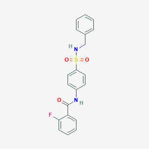 N-[4-(benzylsulfamoyl)phenyl]-2-fluorobenzamide
