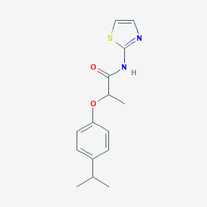 molecular formula C15H18N2O2S B495421 2-(4-isopropylphenoxy)-N-(1,3-thiazol-2-yl)propanamide 