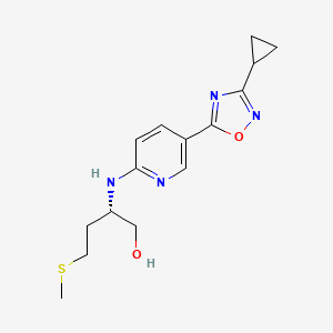 (2S)-2-{[5-(3-cyclopropyl-1,2,4-oxadiazol-5-yl)-2-pyridinyl]amino}-4-(methylthio)-1-butanol