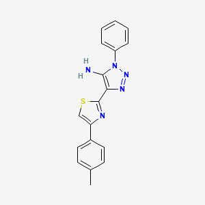 4-[4-(4-methylphenyl)-1,3-thiazol-2-yl]-1-phenyl-1H-1,2,3-triazol-5-amine