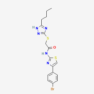 N-[4-(4-Bromophenyl)-1,3-thiazol-2-YL]-2-[(5-butyl-4H-1,2,4-triazol-3-YL)sulfanyl]acetamide