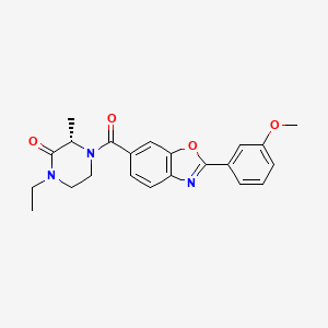 (3S)-1-ethyl-4-{[2-(3-methoxyphenyl)-1,3-benzoxazol-6-yl]carbonyl}-3-methyl-2-piperazinone