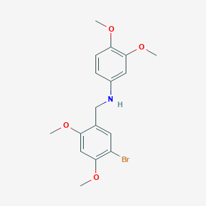 N-[(5-bromo-2,4-dimethoxyphenyl)methyl]-3,4-dimethoxyaniline