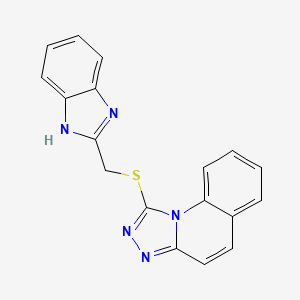 1-[(1H-benzimidazol-2-ylmethyl)thio][1,2,4]triazolo[4,3-a]quinoline