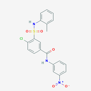 4-chloro-3-[(2-methylphenyl)sulfamoyl]-N-(3-nitrophenyl)benzamide