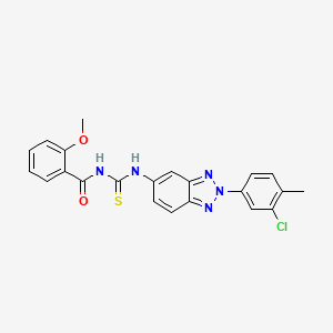 N-{[2-(3-chloro-4-methylphenyl)-2H-benzotriazol-5-yl]carbamothioyl}-2-methoxybenzamide