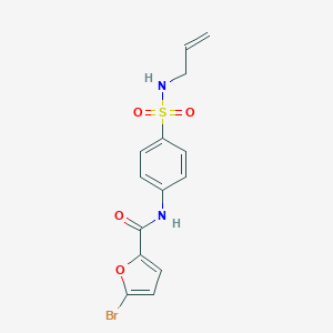 molecular formula C14H13BrN2O4S B495427 N-{4-[(allylamino)sulfonyl]phenyl}-5-bromo-2-furamide 