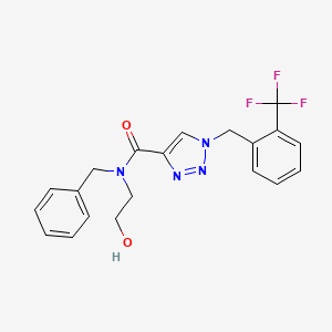 molecular formula C20H19F3N4O2 B4954279 N-benzyl-N-(2-hydroxyethyl)-1-[2-(trifluoromethyl)benzyl]-1H-1,2,3-triazole-4-carboxamide 