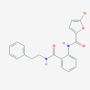 molecular formula C20H17BrN2O3 B495428 5-bromo-N-(2-{[(2-phenylethyl)amino]carbonyl}phenyl)-2-furamide 
