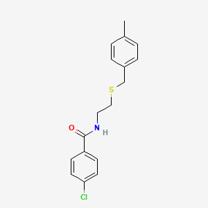 4-chloro-N-{2-[(4-methylbenzyl)thio]ethyl}benzamide