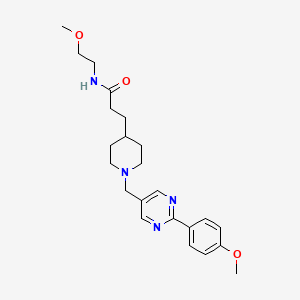 N-(2-methoxyethyl)-3-(1-{[2-(4-methoxyphenyl)-5-pyrimidinyl]methyl}-4-piperidinyl)propanamide