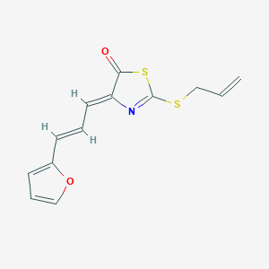 molecular formula C13H11NO2S2 B4954317 2-(allylthio)-4-[3-(2-furyl)-2-propen-1-ylidene]-1,3-thiazol-5(4H)-one 