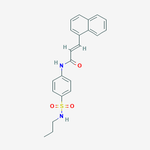 molecular formula C22H22N2O3S B495432 3-(1-naphthyl)-N-{4-[(propylamino)sulfonyl]phenyl}acrylamide 