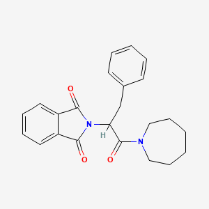 molecular formula C23H24N2O3 B4954327 2-[2-(1-azepanyl)-1-benzyl-2-oxoethyl]-1H-isoindole-1,3(2H)-dione 