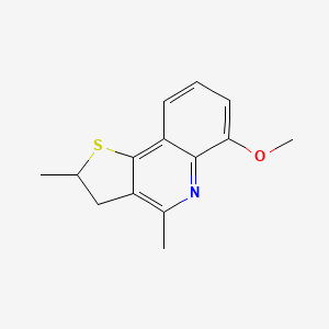 molecular formula C14H15NOS B4954341 6-methoxy-2,4-dimethyl-2,3-dihydrothieno[3,2-c]quinoline CAS No. 5689-10-1