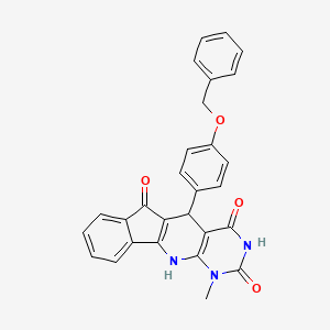 7-methyl-2-(4-phenylmethoxyphenyl)-5,7,9-triazatetracyclo[8.7.0.03,8.011,16]heptadeca-1(10),3(8),11,13,15-pentaene-4,6,17-trione