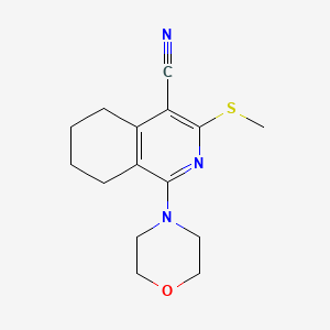 3-(methylsulfanyl)-1-(morpholin-4-yl)-5,6,7,8-tetrahydroisoquinoline-4-carbonitrile