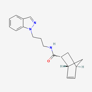 molecular formula C18H21N3O B4954388 (1R*,2R*,4R*)-N-[3-(1H-indazol-1-yl)propyl]bicyclo[2.2.1]hept-5-ene-2-carboxamide 