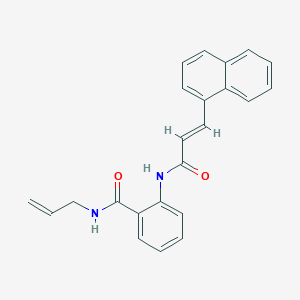 molecular formula C23H20N2O2 B495440 N-allyl-2-{[3-(1-naphthyl)acryloyl]amino}benzamide 