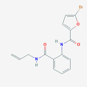 molecular formula C15H13BrN2O3 B495441 N-{2-[(allylamino)carbonyl]phenyl}-5-bromo-2-furamide 
