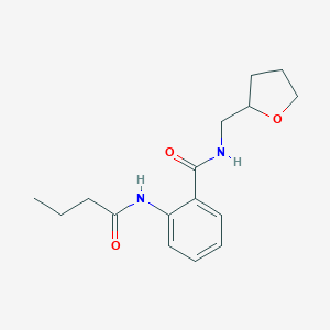 molecular formula C16H22N2O3 B495445 2-(butyrylamino)-N-(tetrahydro-2-furanylmethyl)benzamide 