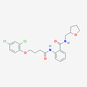 molecular formula C22H24Cl2N2O4 B495446 2-{[4-(2,4-dichlorophenoxy)butanoyl]amino}-N-(tetrahydro-2-furanylmethyl)benzamide 