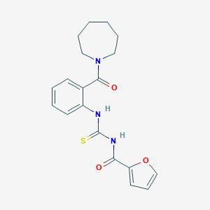 molecular formula C19H21N3O3S B495451 N-[2-(1-azepanylcarbonyl)phenyl]-N'-(2-furoyl)thiourea 