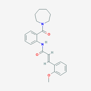 molecular formula C23H26N2O3 B495452 N-[2-(1-azepanylcarbonyl)phenyl]-3-(2-methoxyphenyl)acrylamide 