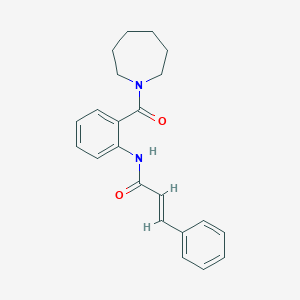 molecular formula C22H24N2O2 B495453 N-[2-(1-azepanylcarbonyl)phenyl]-3-phenylacrylamide 