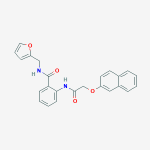 molecular formula C24H20N2O4 B495454 N-(2-furylmethyl)-2-{[(2-naphthyloxy)acetyl]amino}benzamide 